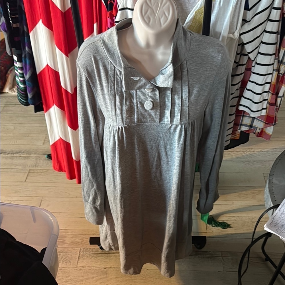 mark. Gray Long Sleeve Dress